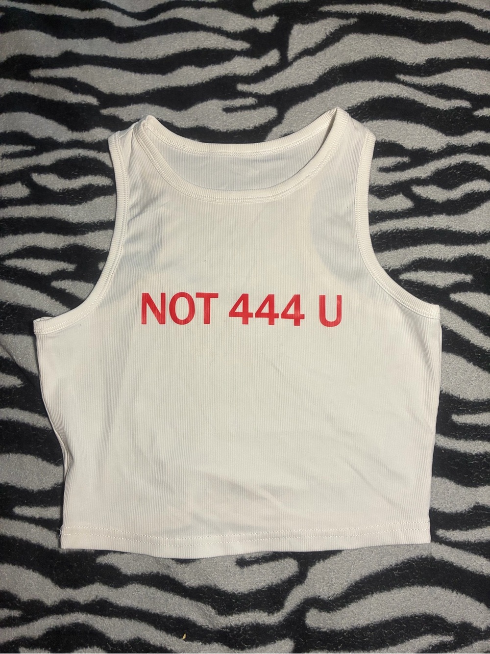 ⭒ not 444 u cropped tank top